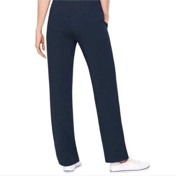 TALBOTS Navy Blue Pull On Stretch Comfy‎ Straight Leg Pants pLUS sIZE 2X New! - Picture 2 of 11